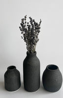 Black Crater Vases