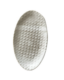 Decorative plate with textured surface on a white background