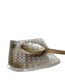 Square Plate with Caned Pattern