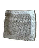 Square Plate with Caned Pattern