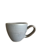 Gray ceramic mug on a white background