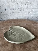 Handcrafted Leaf Plate in Moss