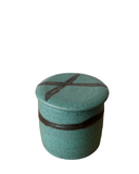 French Butter Crock in Echeveria Teal