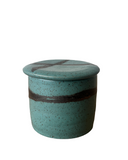 French Butter Crock in Echeveria Teal