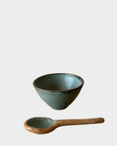 Mini Dip Bowl with Spoon in Echeveria Teal