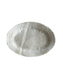 Round textured plate on a white background