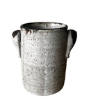 Ceramic crock on white background