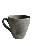 Gray mug on white background