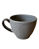 Gray mug on white background