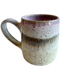Pink mug on a white background. 