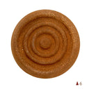 red clay sample on white background