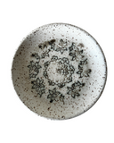 Sandalwood Dish with Large Floral in Sand 6 inch Plate