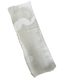 White textured fabric on a white background