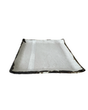 Square white plate on white background