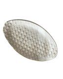 Decorative ceramic plate with textured pattern on a white background