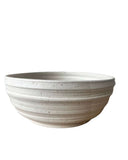 Beige bowl on a white background 